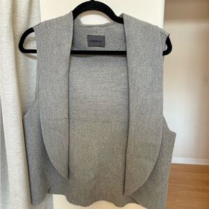 Oska Par Gray Textured Fabric, felt